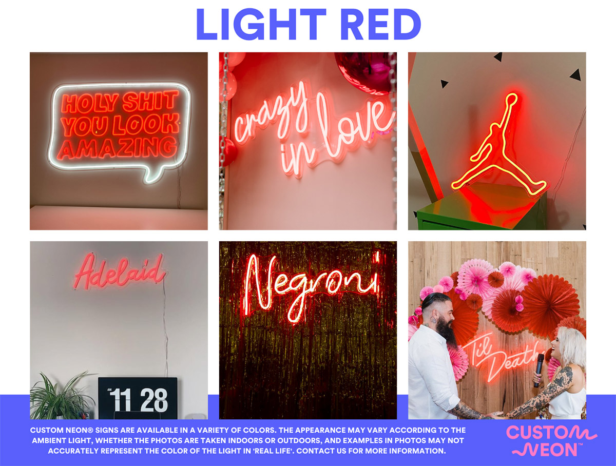 Custom Neon® Light Red LED Neon Signs - see more @customneon