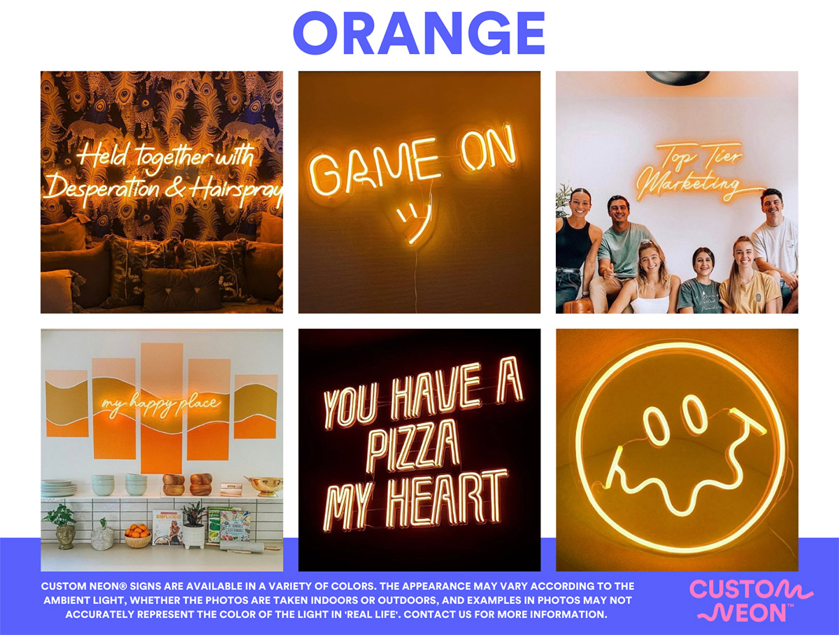 Custom Neon® Orange LED Neon Signs - see more @customneon