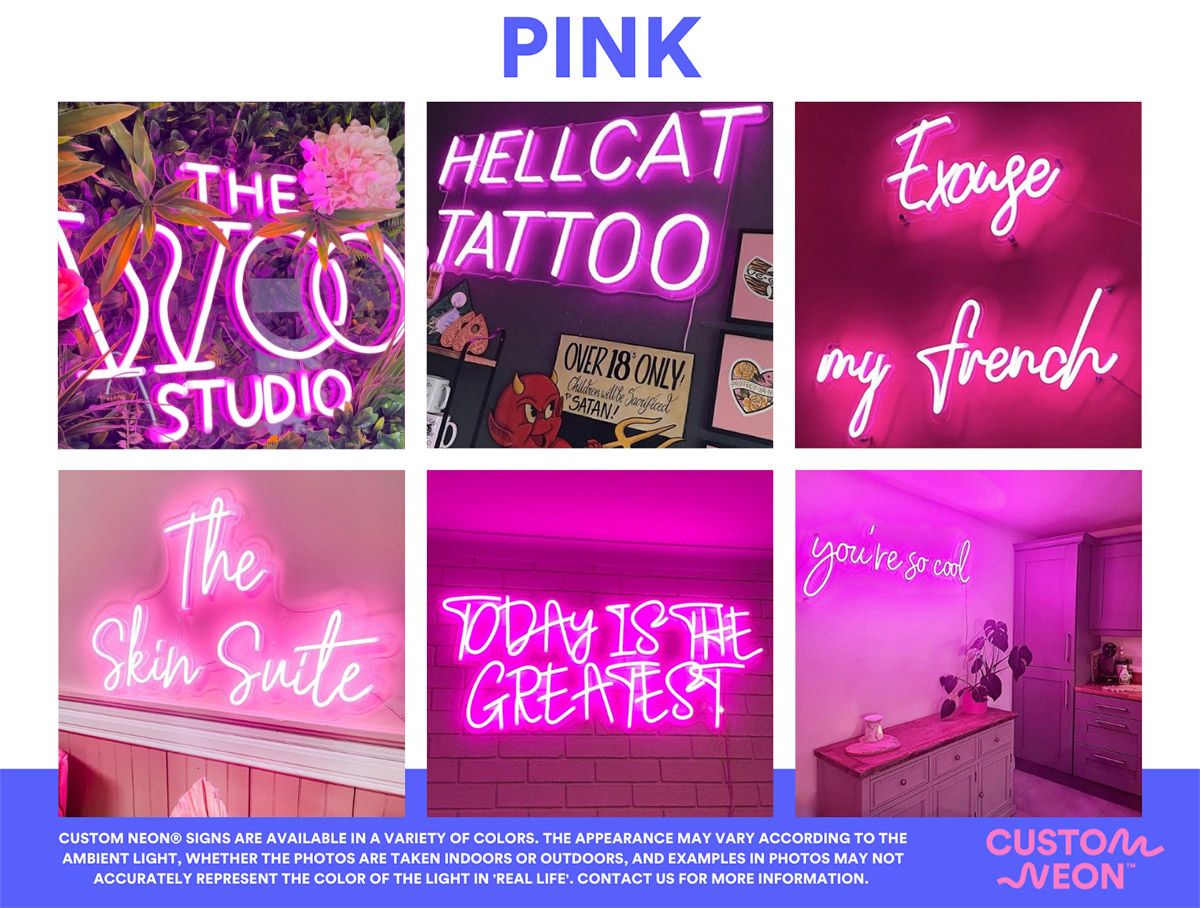 Custom Neon® Pink LED Neon Signs - see more @customneon